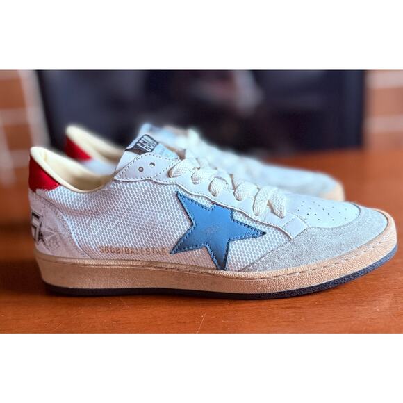 NEW AUTHENTIC GOLDEN GOOSE White Leather-Mesh Ballstar Sneakers  EU 40 / US 9 - Picture 1 of 15